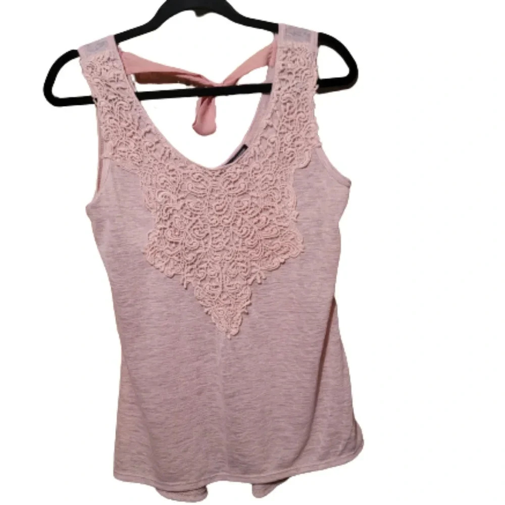 Maurices Rose top with tie back